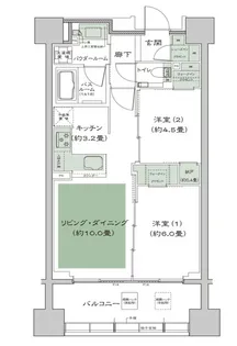シティハウス横浜【15階】の間取り