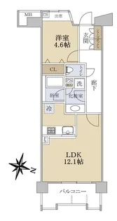グローリオ三軒茶屋【5階】の間取り