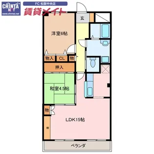 ハートレジデンス塚本【1階】の間取り