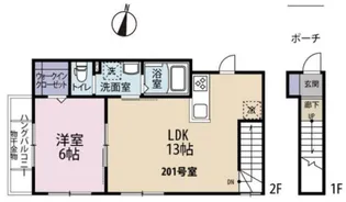 メザード【2階】の間取り