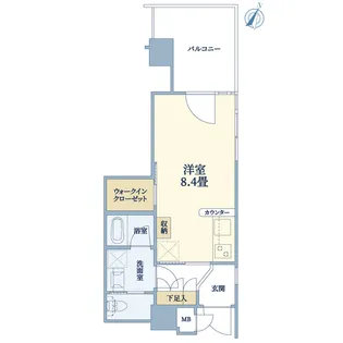 リシャール横濱元町【6階】の間取り