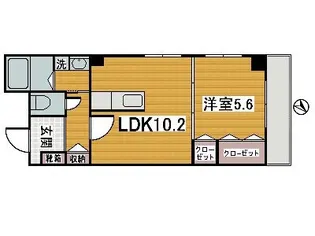 スイートエリア鴨池【6階】の間取り