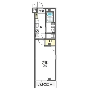 ラ・フォルム与力レジデンス【3階】の間取り