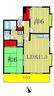 ガーデンハイツ【1階】の間取り