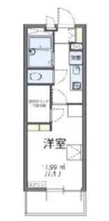 レオパレス21リバーアイランド【3階】の間取り