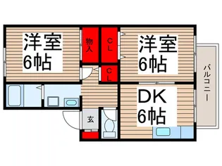 ガ-デンハイツI【2階】の間取り