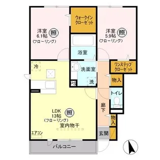 ハウスオブシャイン【1階】の間取り