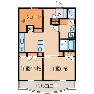 青春ハイツI【5階】の間取り