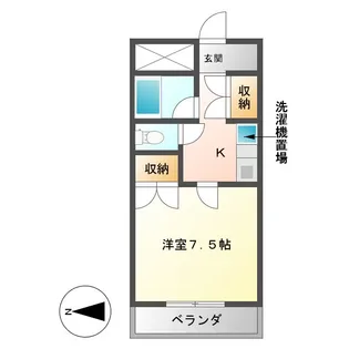 サンライズ江戸橋【3階】の間取り