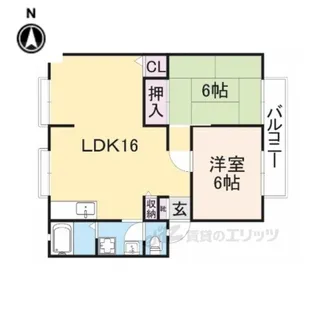 ハイツ野村N【2階】の間取り
