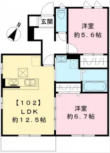 中山南五番街 C棟【1階】の間取り