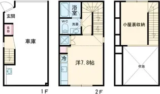 所沢ガレージハウス【1階】の間取り