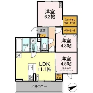 Irene(イレーネ)【3階】の間取り