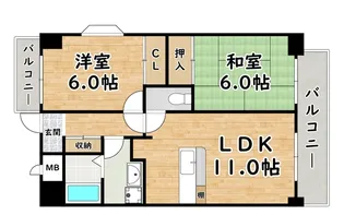 シャトウシャルマン【3階】の間取り