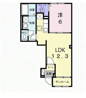 メゾン 二十二夜【1階】の間取り