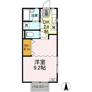 ルージュ医大北【2階】の間取り