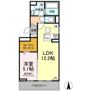 ドミール皆春【1階】の間取り