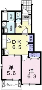 ベル・ラフレシール【1階】の間取り