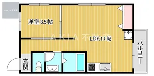 マンションキャッスル【5階】の間取り