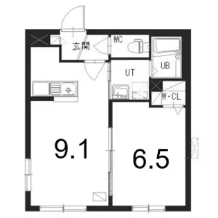アートレータ本通【4階】の間取り