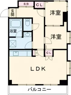 ライオンズマンション西新小岩【2階】の間取り