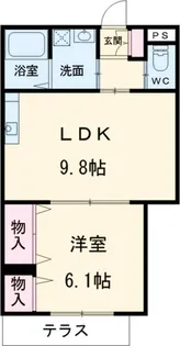 メゾン植野【1階】の間取り