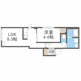 ノイすすきの東【3階】の間取り