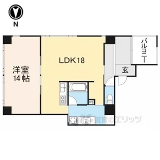 きたまちアパートメント【4階】の間取り
