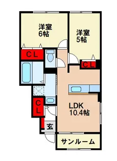 ルミナス サードII【1階】の間取り