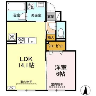 TORISIA青森中央【1階】の間取り