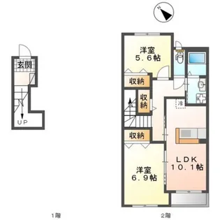 フェリオ【2階】の間取り