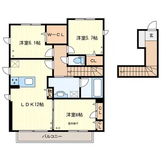 エルシオンE【2階】の間取り