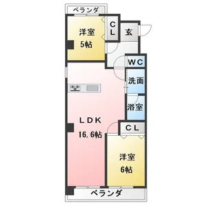レインボー池場【4階】の間取り