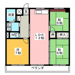 ユニテ井上【3階】の間取り