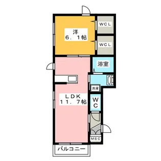Vento Primavera II(北棟)【2階】の間取り