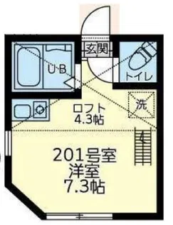ユナイト追浜ローズウッド【2階】の間取り