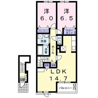 リヤン ド ファミーユ【2階】の間取り