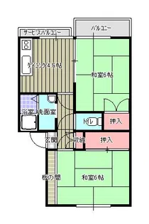 タウニーヒライ【1階】の間取り