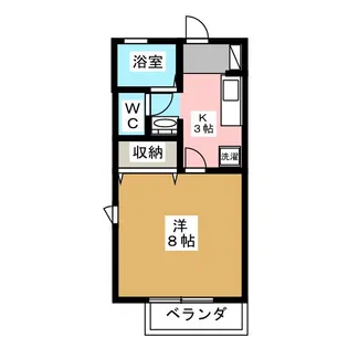 ユートピア長谷川B【2階】の間取り
