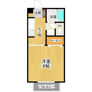 ラフォーレ3たかつのおか【1階】の間取り