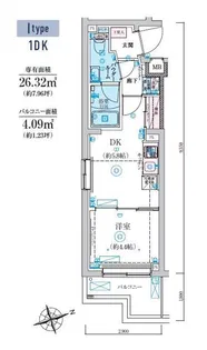 リヴシティ北馬込【5階】の間取り