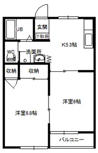 メゾンドリーム【1階】の間取り
