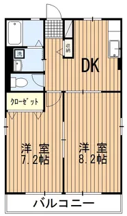 グリーンハイツ砥上【1階】の間取り