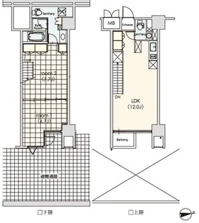カスタリア芝公園【1階】の間取り