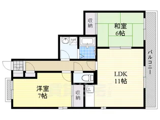 メゾンドロワール【2階】の間取り