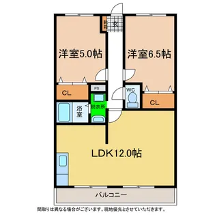 徳島県阿南市那賀川町上福井堂免【アパート】の間取り