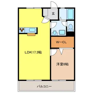メゾンミズタ【4階】の間取り
