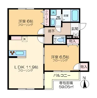 Ange C【2階】の間取り