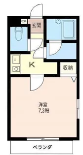 1Kの間取り画像