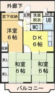 徳島県小松島市中田町字脇谷【マンション】の間取り